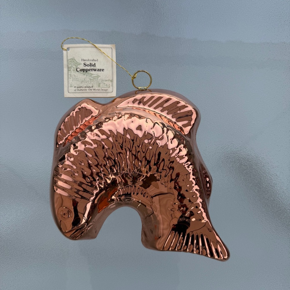 Copper Jumping Fish Jello Mold / Retro Wall Decor